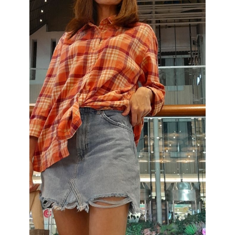 UNIQLO ORIGINAL SALE 50% Denim Jeans Maxi Midi ROK Ripped Skirt ZARA