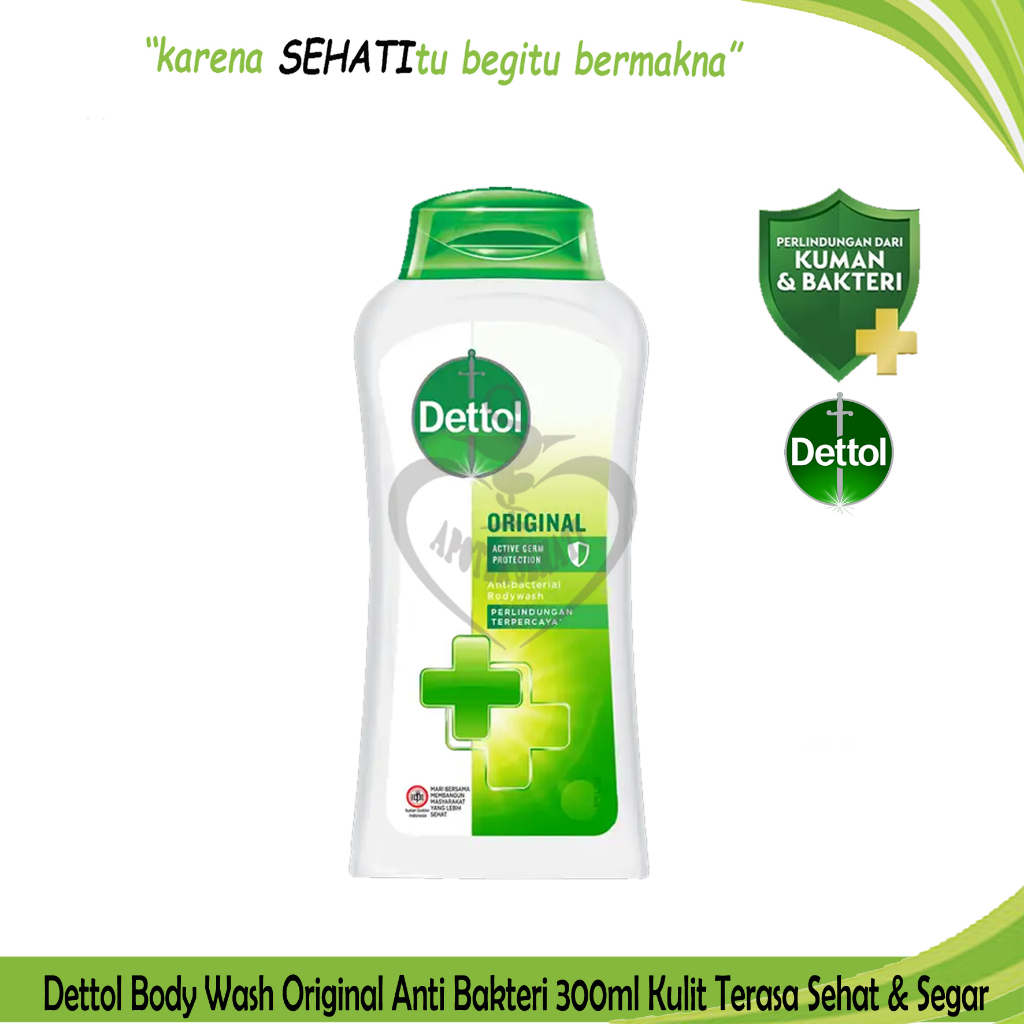 Dettol Body Wash 300 ml Botol Sabun Mandi Cair Membersihkan Badan Antibacterial
