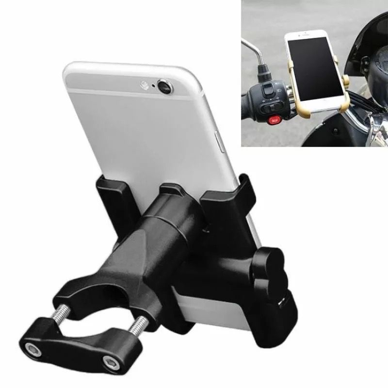 C1 holder stang sepeda motor full besi holder hp motor stand aluminium C1 universal holder stand sepeda motor