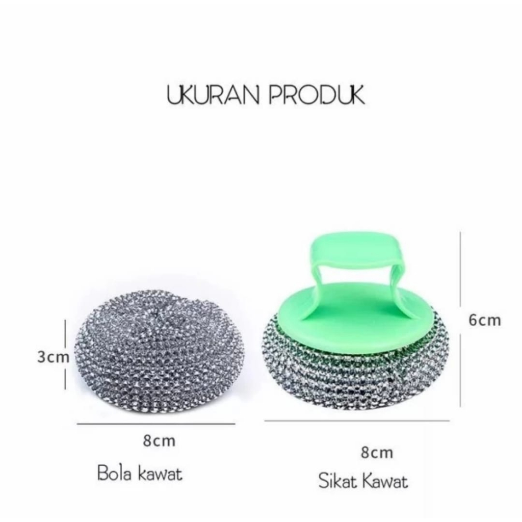 Sabut Kawat Dengan Gagang / sabut cuci piring  kawat / Spon Kawat Cuci Piring Stainless Steel Panci Sabut Spons Sponge Dapur / Sabut Kawat Dengan Gagang