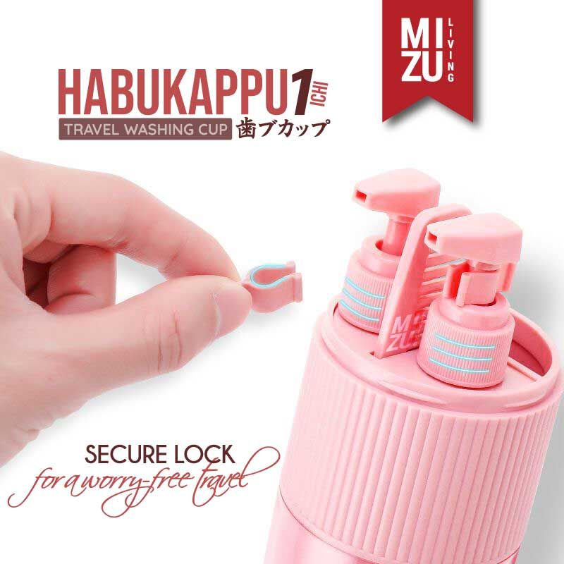 MIZU HABUKAPPU-ICHI Travel Washing Cup Tempat Sikat Gigi Portable Toothbrush Cup Sikat Gigi Outdoor Camping Oral Hygiene Toiletries Kit