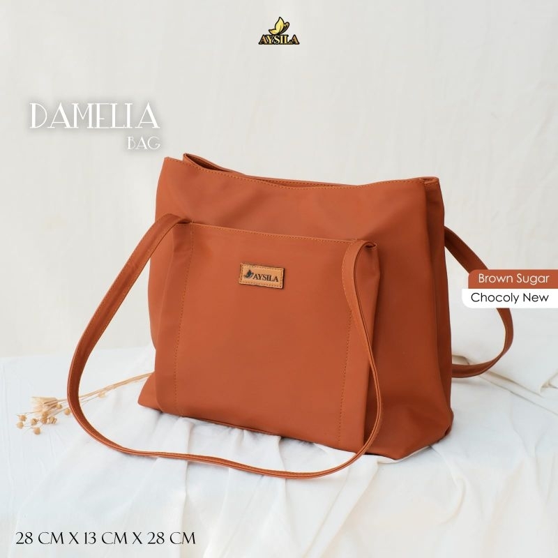 PRE ORDER TOTEBAG DAMELIA BY AYSILA TAS KERJA KULIAH KANTOR BAHAN CHOCOLY ANTI AIR PREMIUM