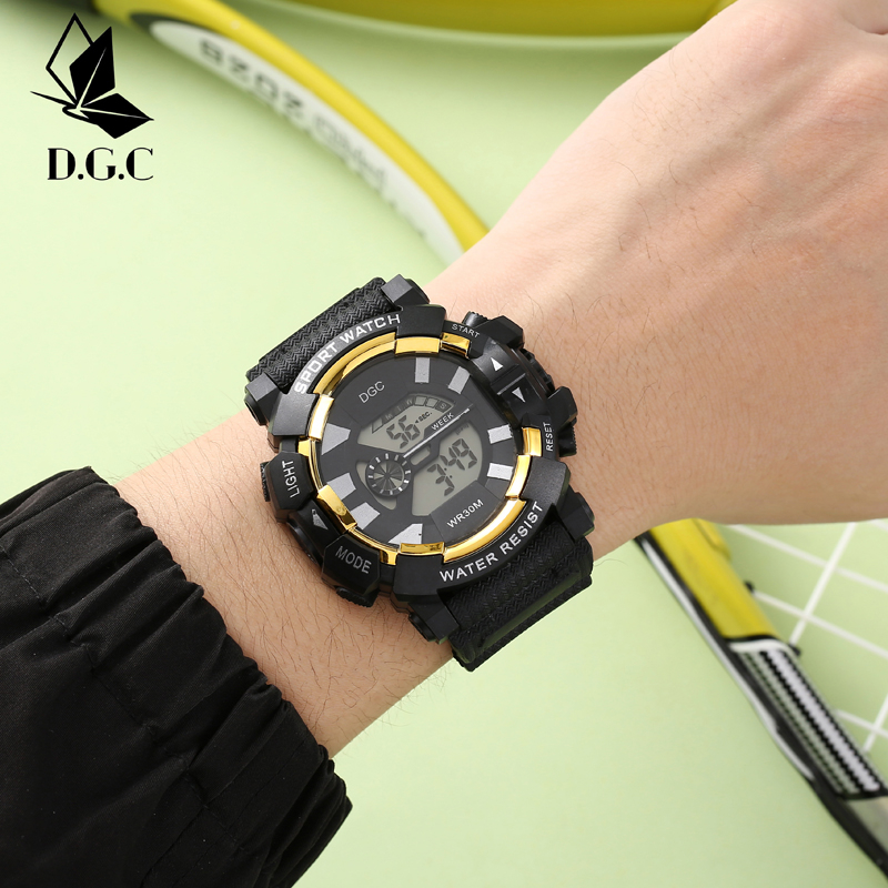 COD Jam Tangan Sport New Rubber Merah Black Time [Cod] Free Pria Digital Fashion Import M197