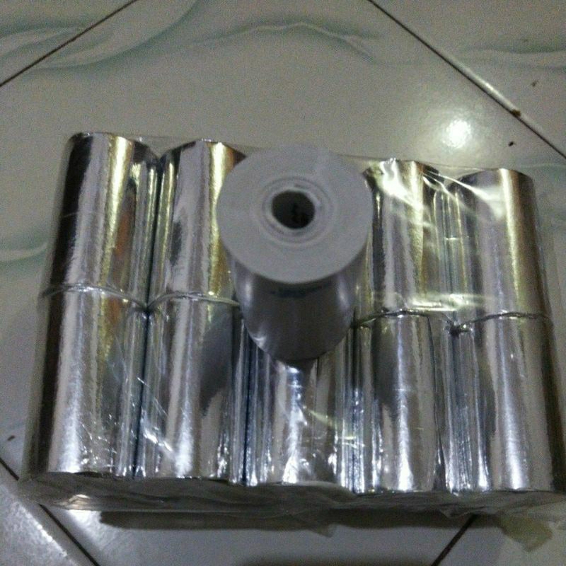 

Thermal Struk Mandiri polos Ukuran 58mmx40m 10pcs isi full tidak mudah abis