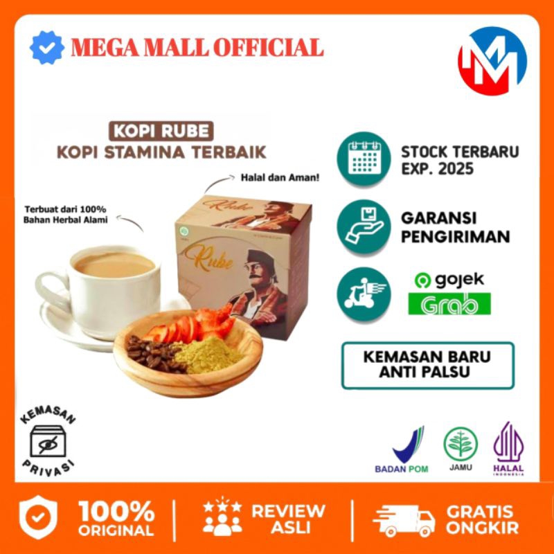 KOPI RUBE | KOPI STAMINA PRIA HERBAL | KEMASAN SACHET | KOPI RUBE ORIGINAL KUAT