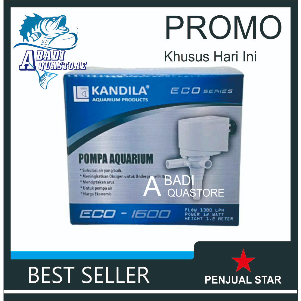 Pompa Celup 1600 HEMAT ENERGY - Filter Aquarium - Pompa Filter Aquarium - FREE BUBLE