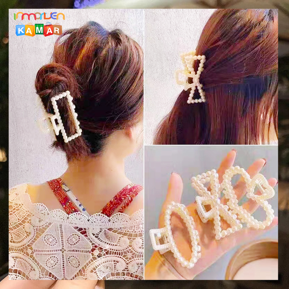Jepit Rambut Klip Motif Mutiara Fashion Wanita Korea Jepitan Lucu Cantik