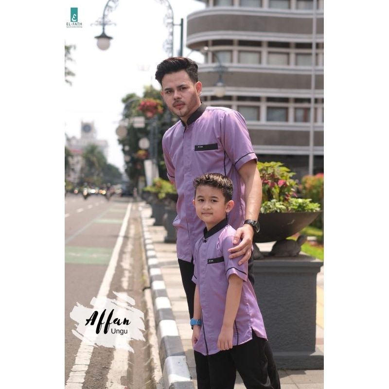 KOKO AFFAN Ayah dan Anak Setelan Couple Original By El-Fath