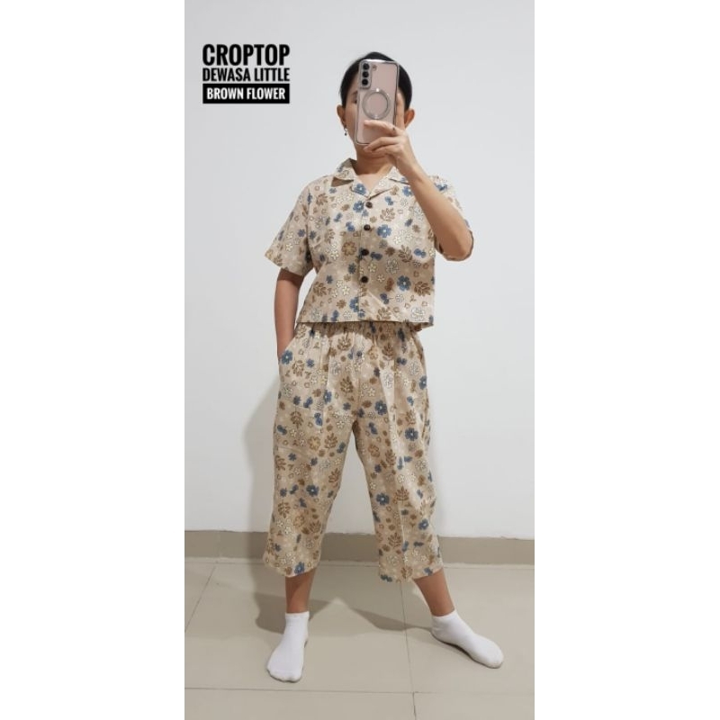 Stelan Katun Croptop Dewasa