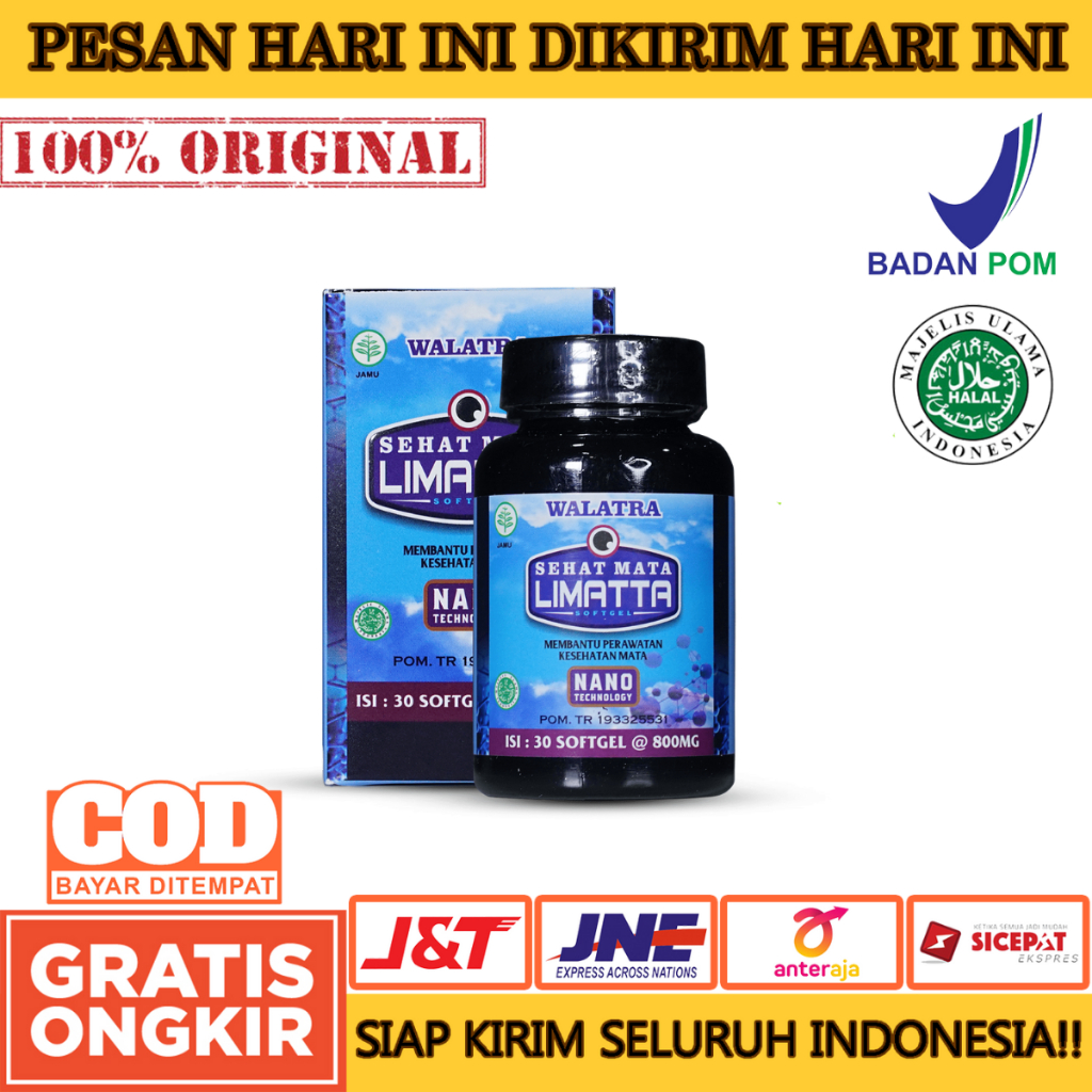 Limatta Softgel - Obat Berbagai Masalah Mata - Isi 30 Softgel 100% Original Bisa Bayar Ditempat (COD
