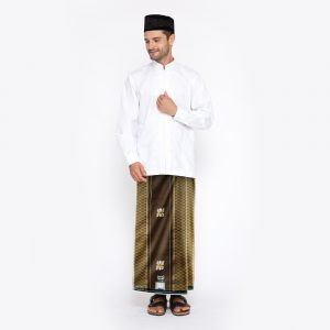 Sarung BHS Excellent Silver Motif SCO Olive Muda