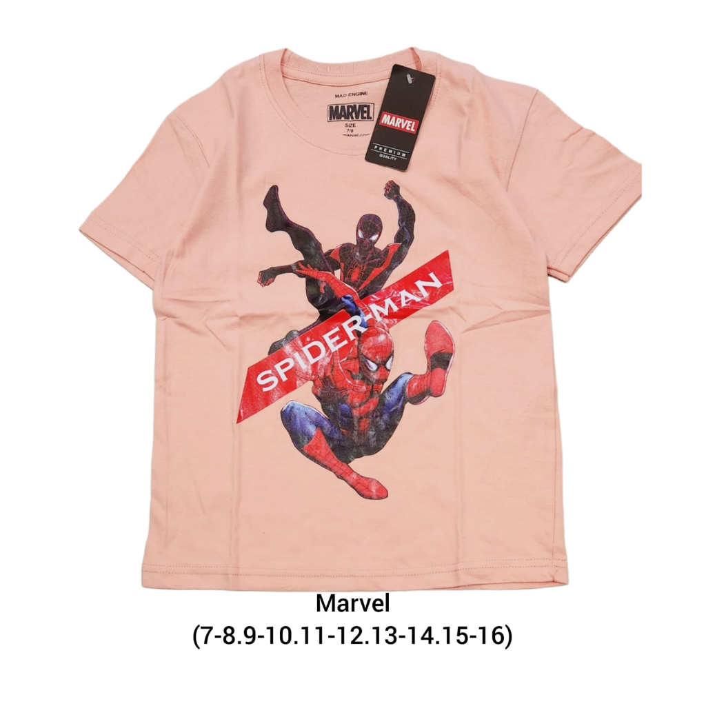 kaos anak oblong marvel spiderman batman original
