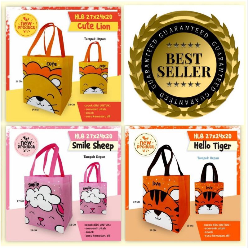 

TAS DUS NASI MOTIF ANAMIL / TAS BENTO GOODIE BAG / TAS SOUVENIR ULANG TAHUN HANAK