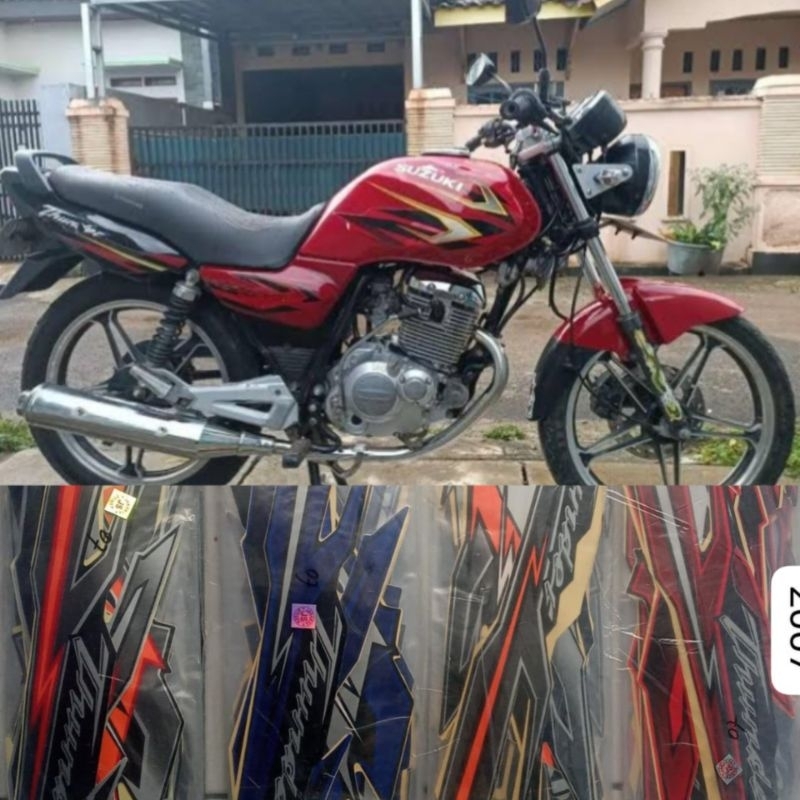(Bisa COD) Striping Thunder 125 sticker body aksesoris motor Suzuki Thunder sticker Thunder full bod