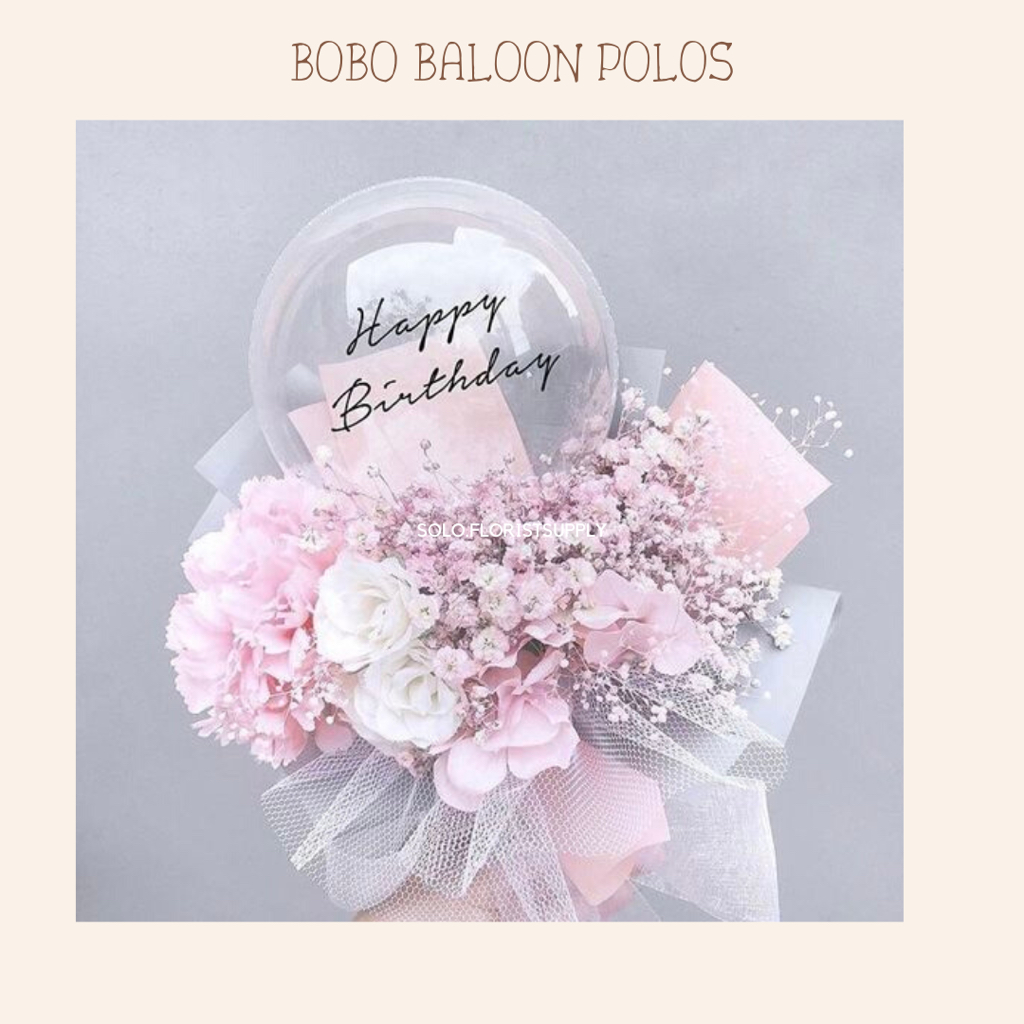 BOBO BALON PVC 5/10/12/18/20/22/24/36 INCH (BALON SAJA) POLOS TRANSPARAN BALON LED BALON LAMPU TUMBL