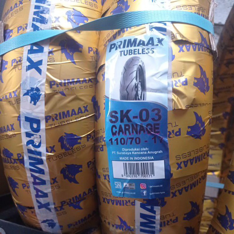 BAN LUAR PRIMAX 110/70-17 PRIMAX SK03 BAN DONAT PRIMAX SK03