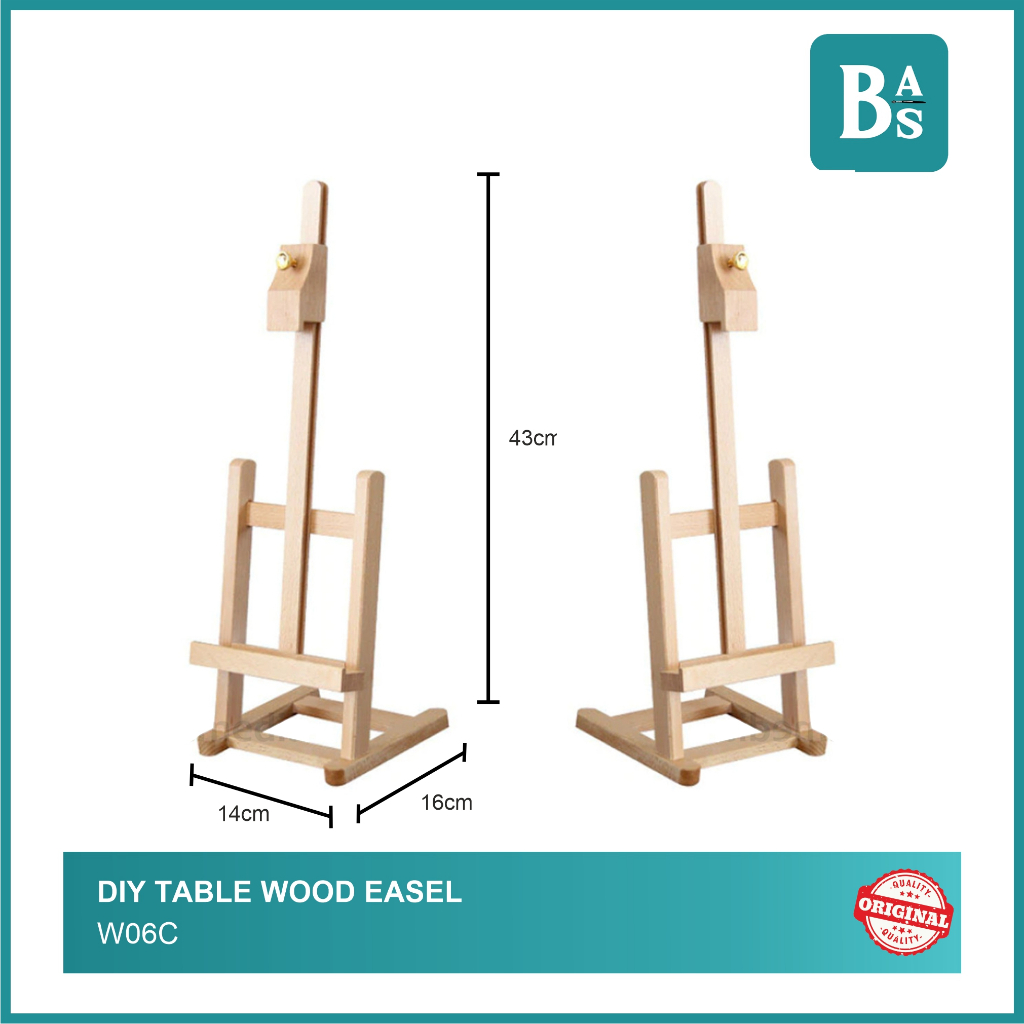 

Perlengkapan Menggambar Easel Stand Lukis DIY Table Wood Easel (W06C) - Bali Art Supplies
