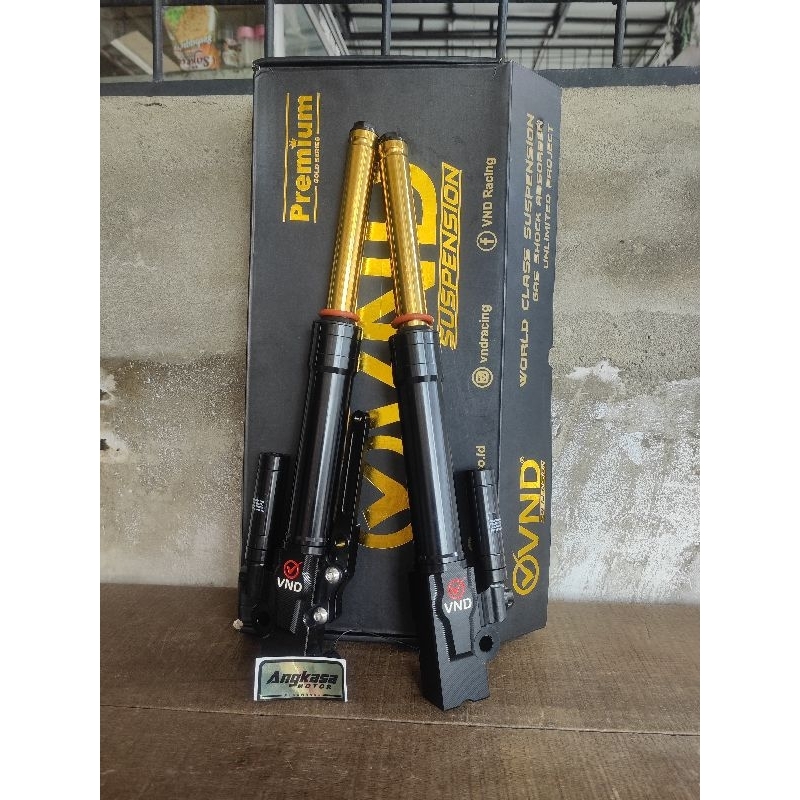 shockbreaker depan vnd ak 111 b1 Vario 125 beat black gold