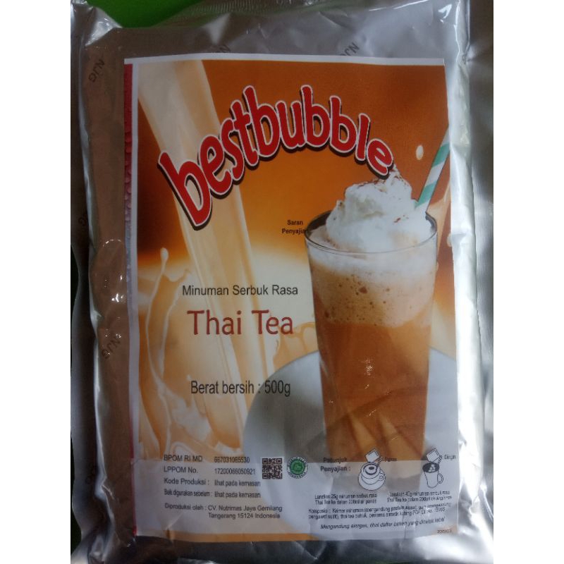 

Best Bubble Powder Minuman Bubuk Thai Tea 500g
