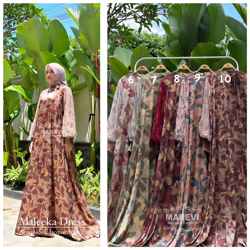 Maleeka Dress Gamis Marevi Terbaru Original Standar Premium