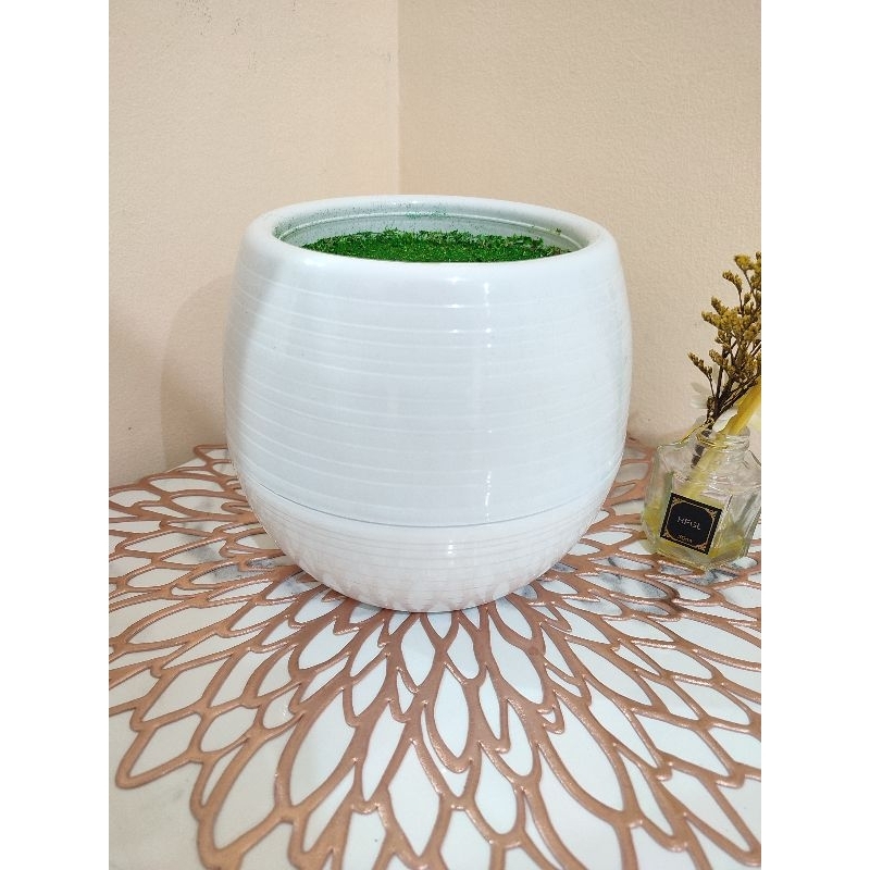 Anggrek Latex Pot Bola Shabby Chic Dekor