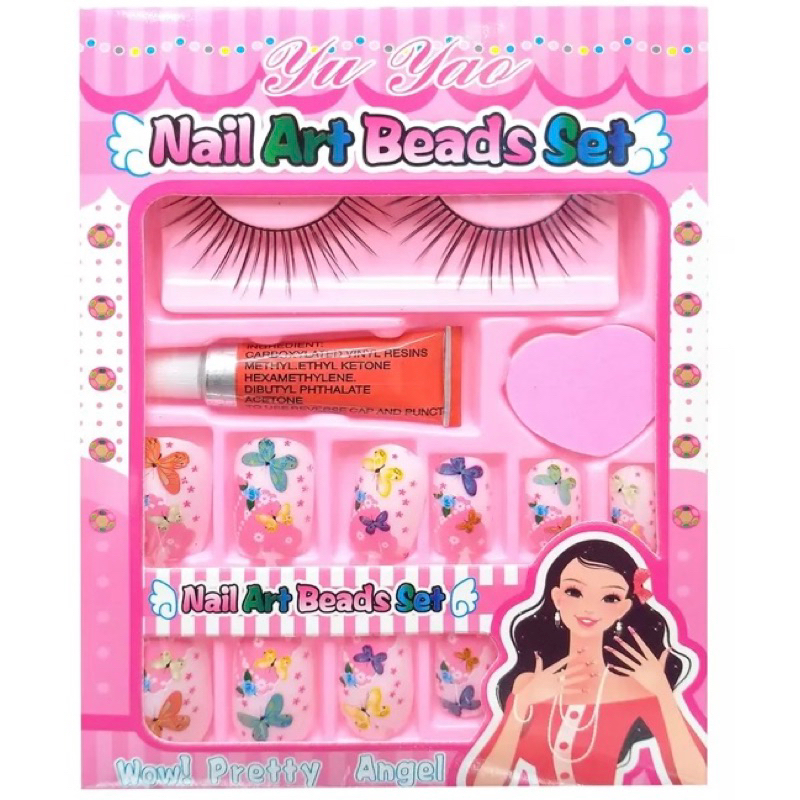 MAINAN KUKU PALSU + BULU MATA