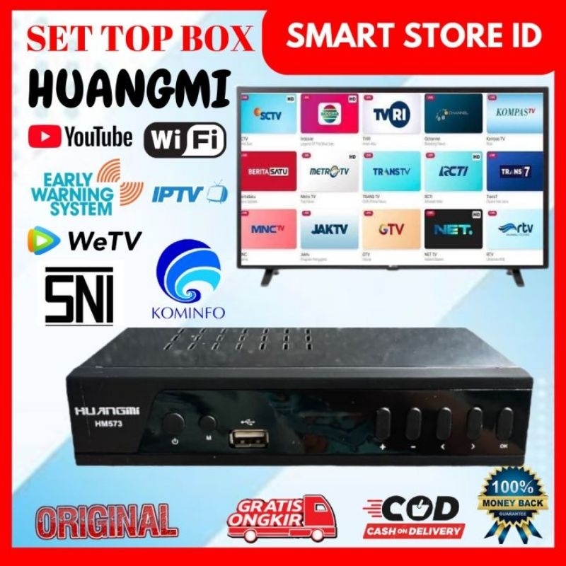 HUANGMI SET TOP BOX DVB T2 SIARAN DIGITAL- TV ANALOG MENJADI DIGITAL-COCOK UNTUK TV TABUNG LED