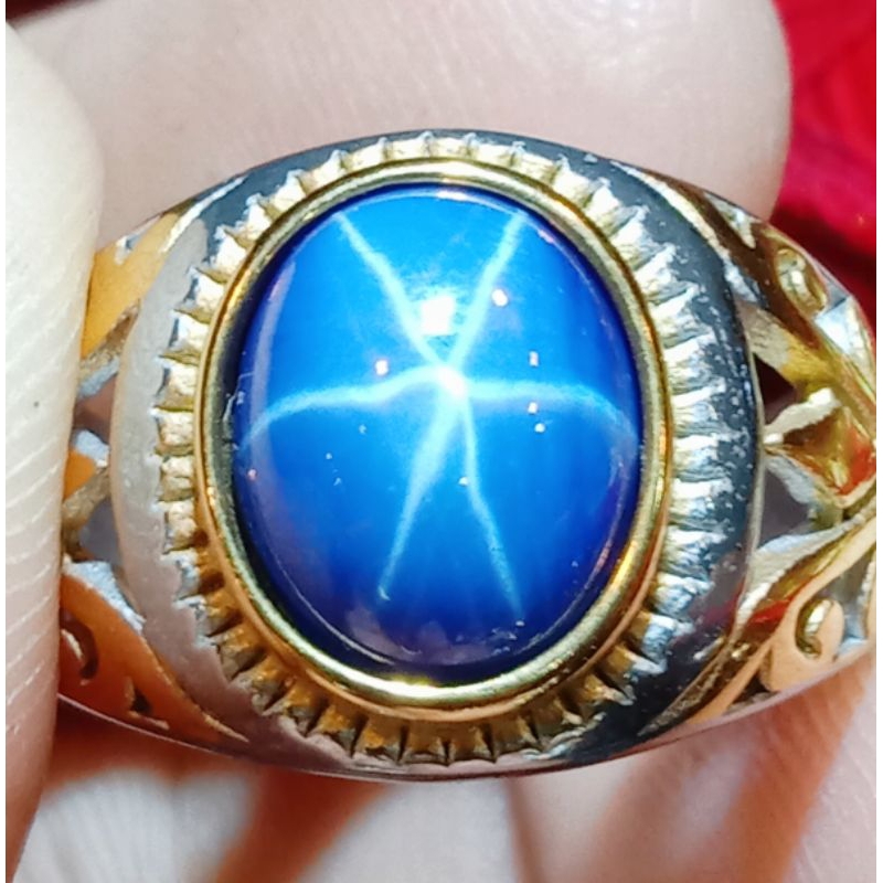BATU PERMATA BLU STAR 6 KRISTAL