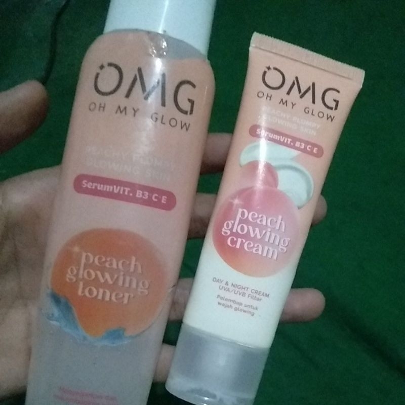 Peach Glowing Toner OMG dan Peach Glowing Cream OMG