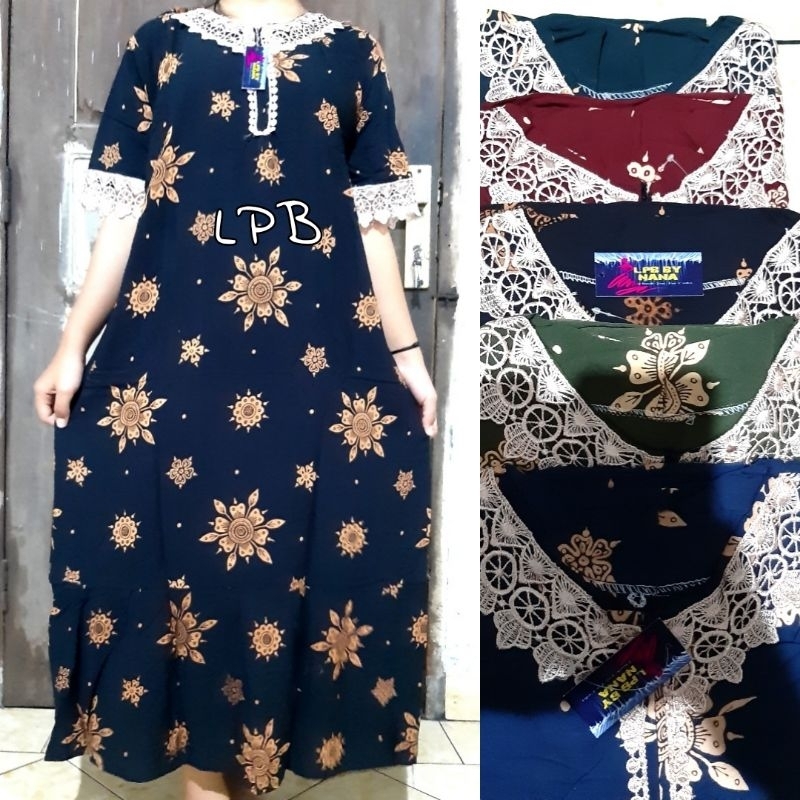 Daster Arab Renda Motif Bunga Bintang Rayon Super