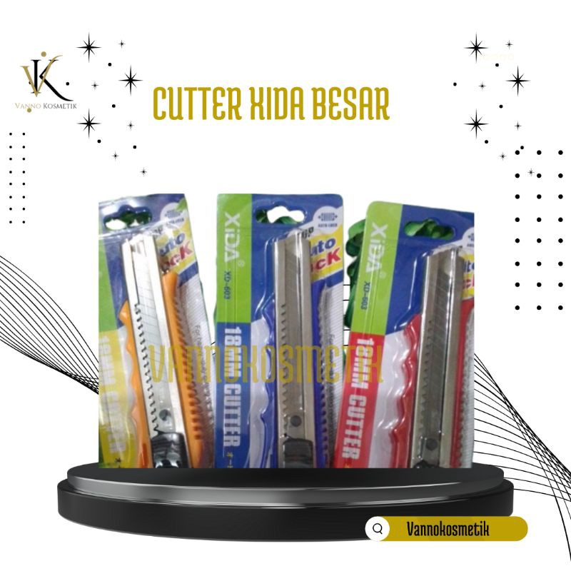 

⭐VK⭐ 1Buah / 1Pc pcs / 1Biji CUTTER XIDA / Pisau Cutter Xida / Kater Xida Besar Kecil Sedang SNI Murah / Silet / Pinset / Kebutuhan Perlengkapan Sekolah Kantor Listrik / Kater Lusinan Rentengan