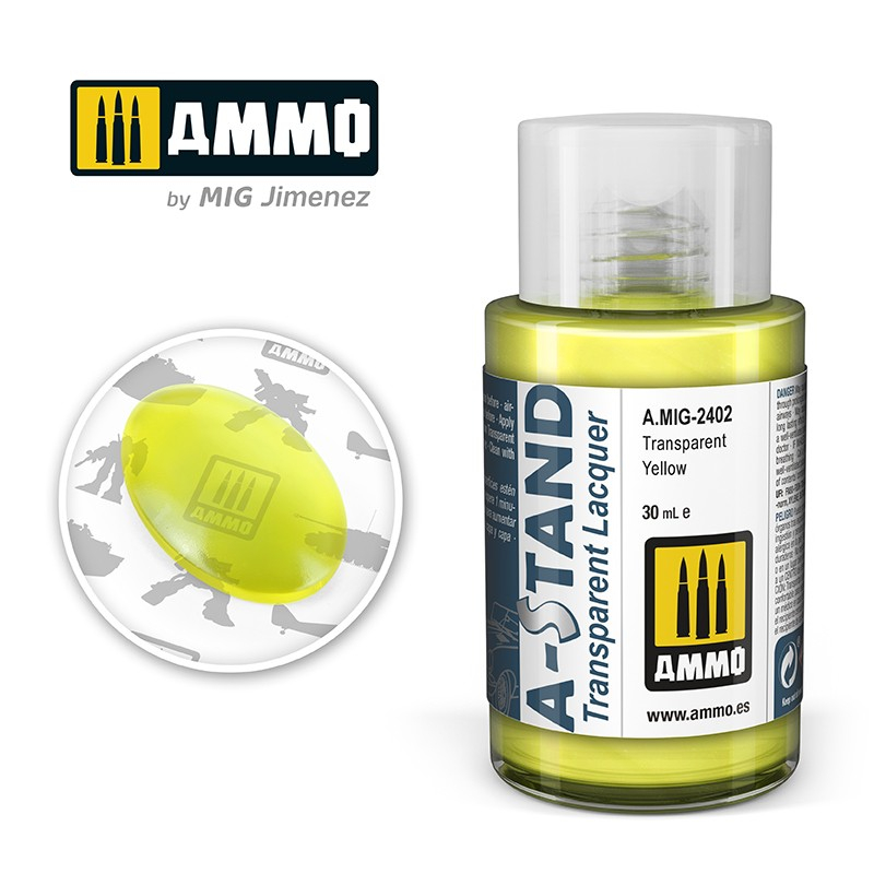 

AMIG2402 A-STAND : Transparent Yellow - Lacquer Alclad II