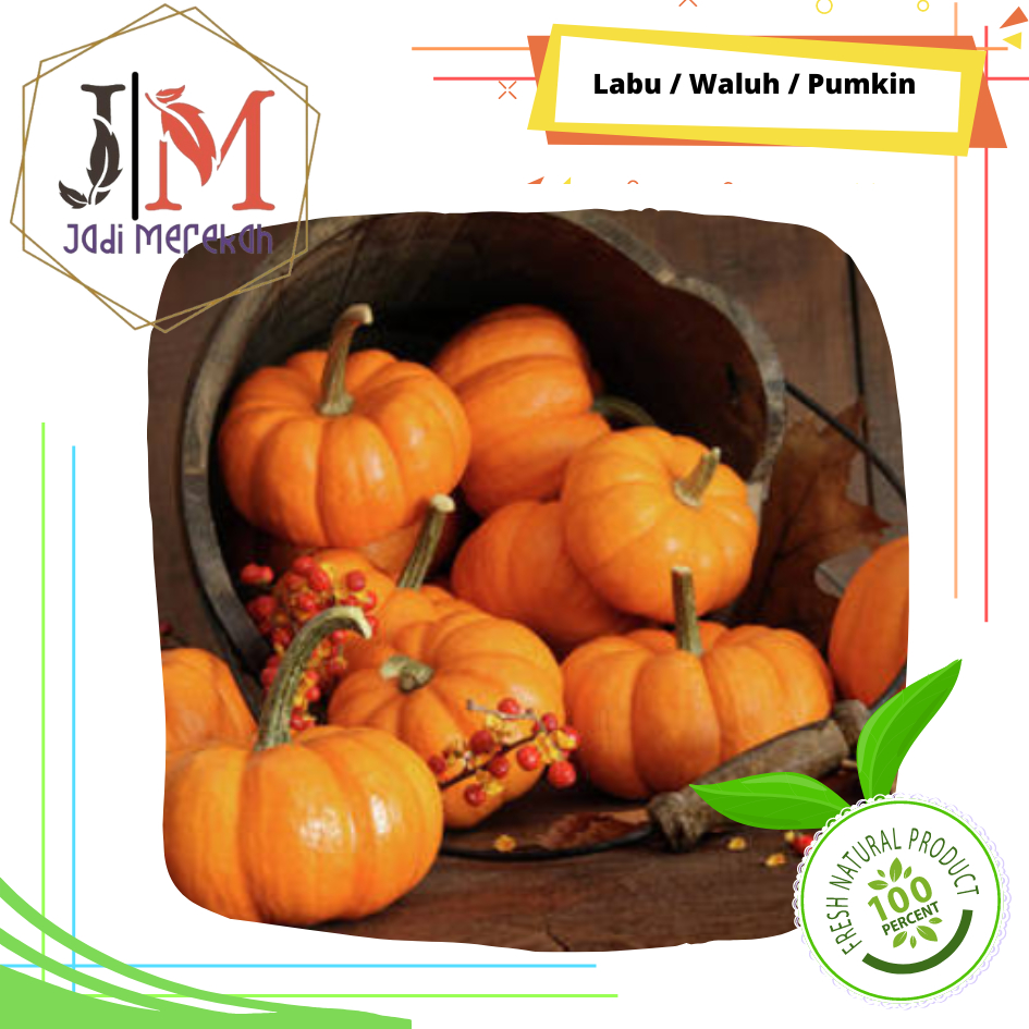 

[JM SoFresh] Labu Kuning / Labu Parang / Waluh / Pumkin berat 1,5 - 2kg