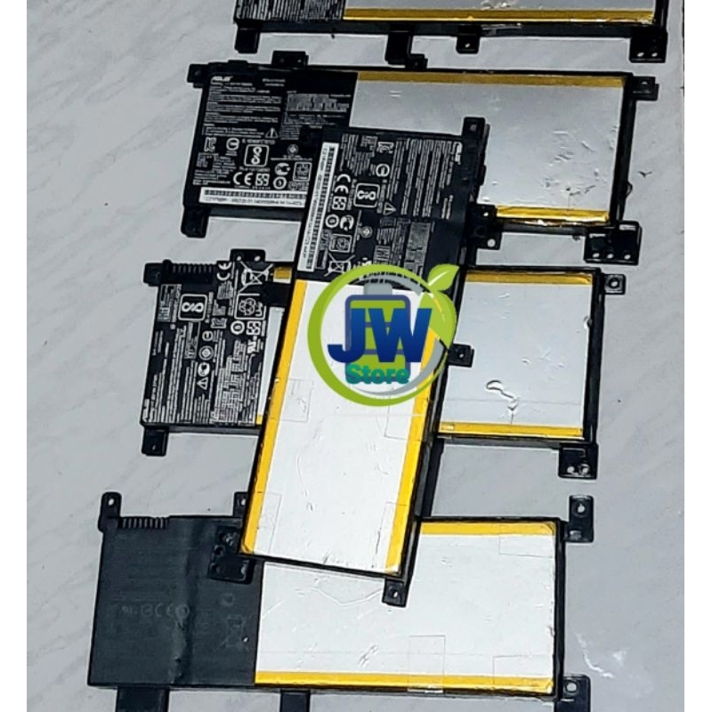 Baterai laptop bekas baterai polimer,perbatang isi 2 cell  baterai di dlm nya