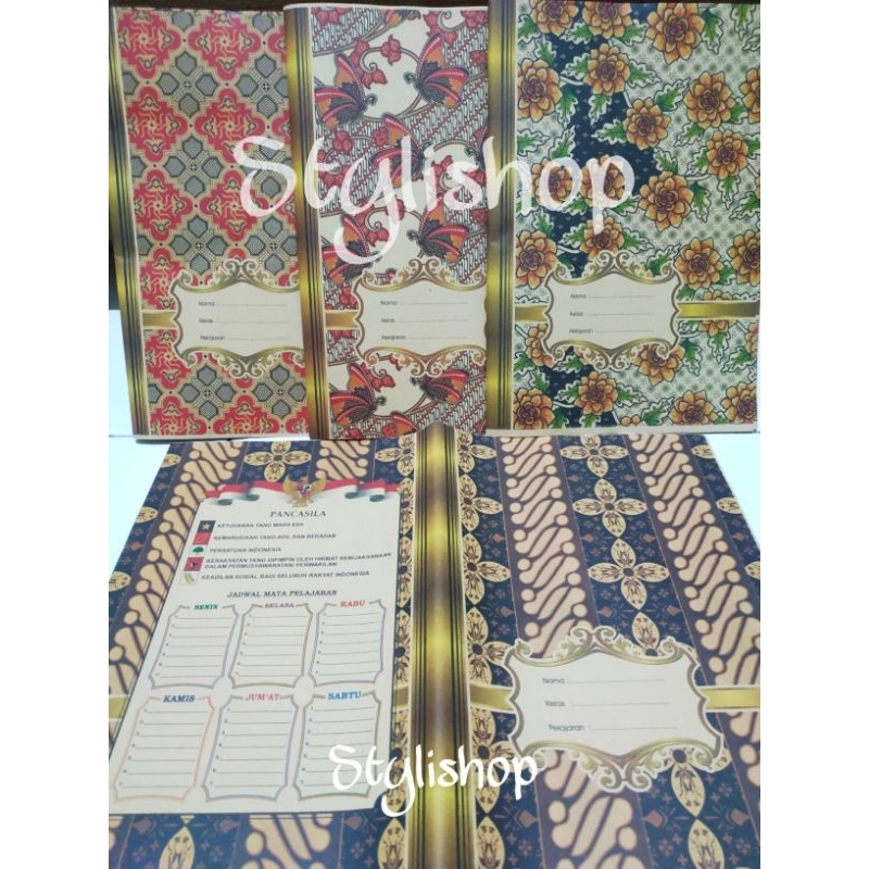 

(KUARTO Motif Batik) Sampul Buku Kertas Ukuran Kwarto / A5, Book Cover