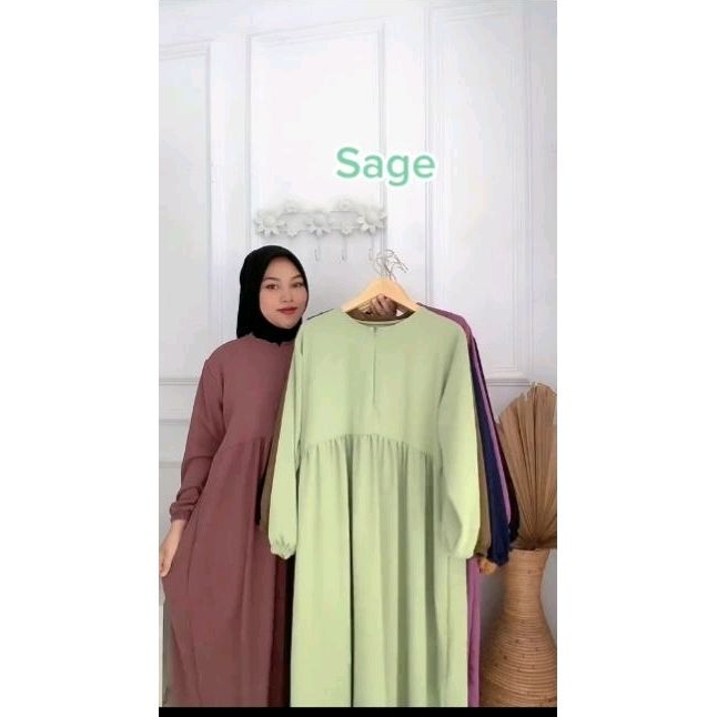 Midi Gamis Crinkle