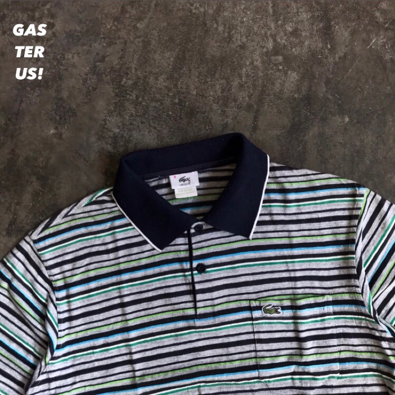Polo Shirt Lacoste Pocket Salur Original Second