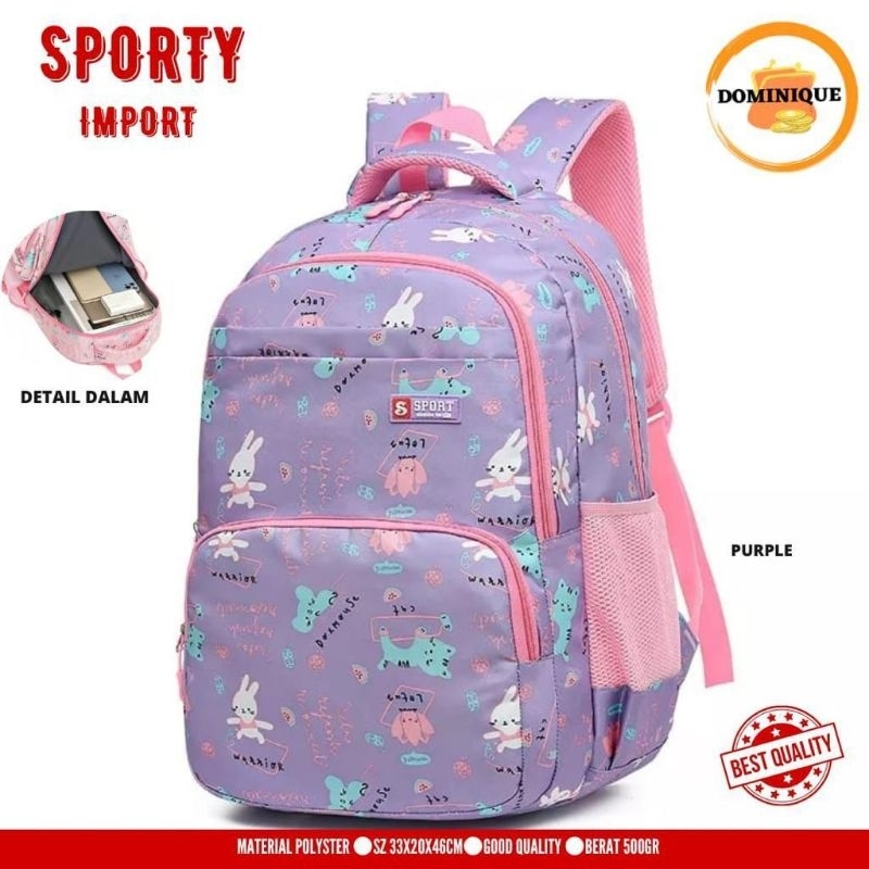 TAS ANAK/TAS SEKOLAH ANAK PEREMPUAN SPORTY