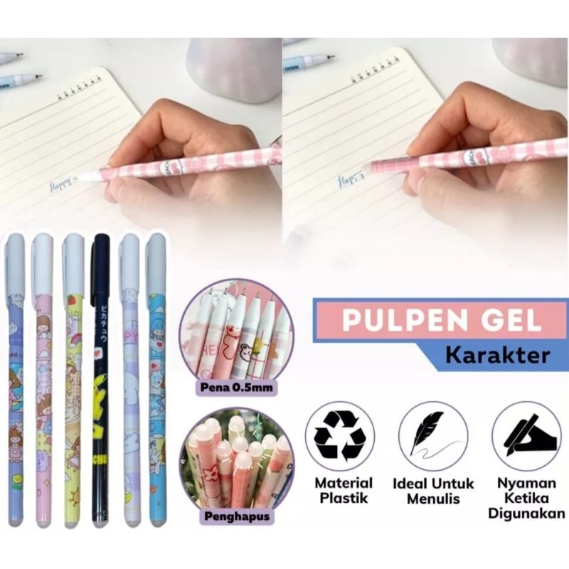 

Pulpen Gel Karakter Dapat Dihapus