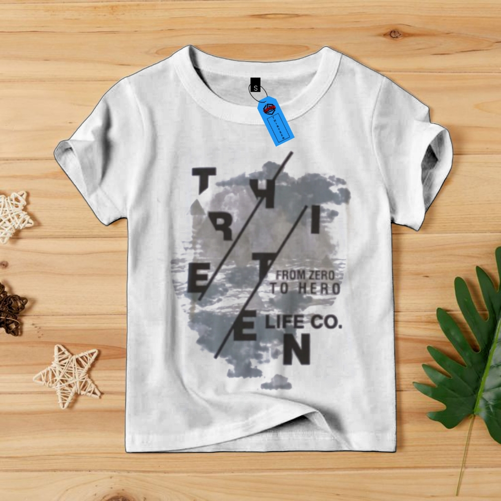 BAJU ANAK LAKI LAKI THIRTENN CODE 232 PUTIH || KAOS DISTRO ANAK THIRTEEN 1-14 TAHUN