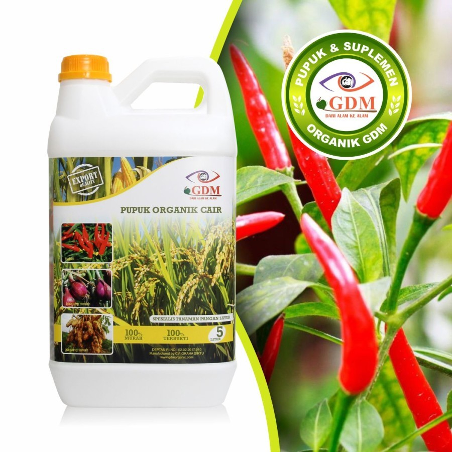 Pupuk Organik Cair GDM Spesialis Tanaman Pangan / Sayuran 5 Liter