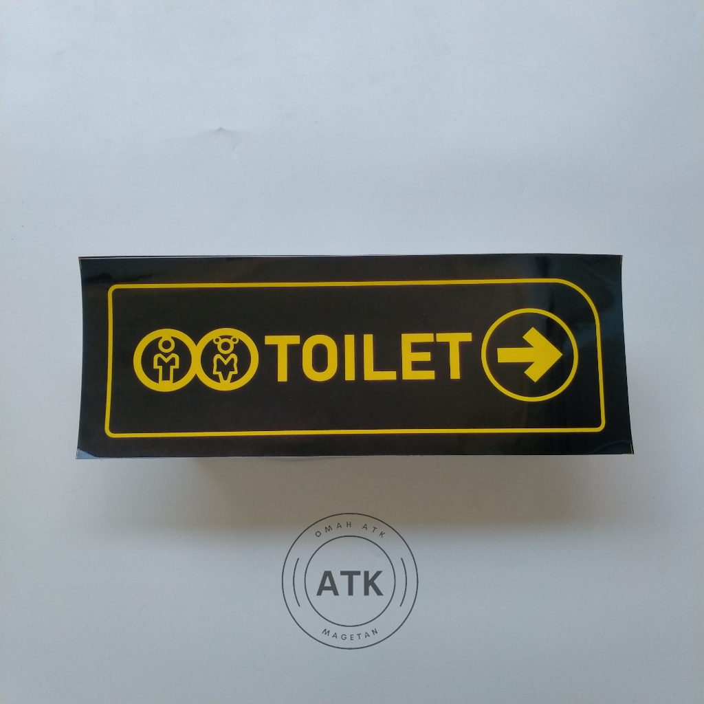 

Stiker toilet - Stiker petunjuk toilet - Stiker fasilitas umum - Stiker kamar mandi - WC