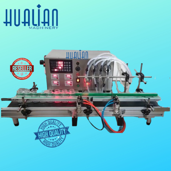 4 Nozzle Diagraphm Pump Liquid Filling Machine