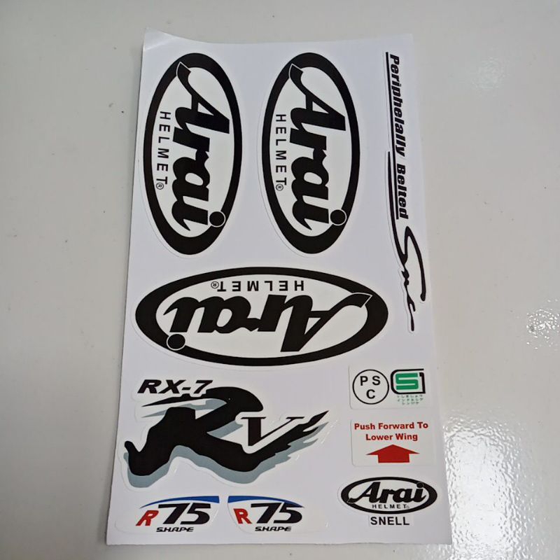 Stiker Set Helm Arai Rv