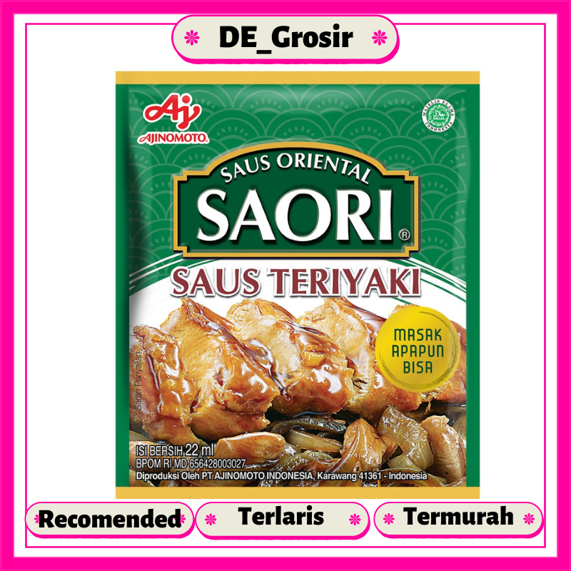 

Saori Saus Oriental Saus Teriyaki Sachet 22ml Ajinomoto Dapat 10 Pcs