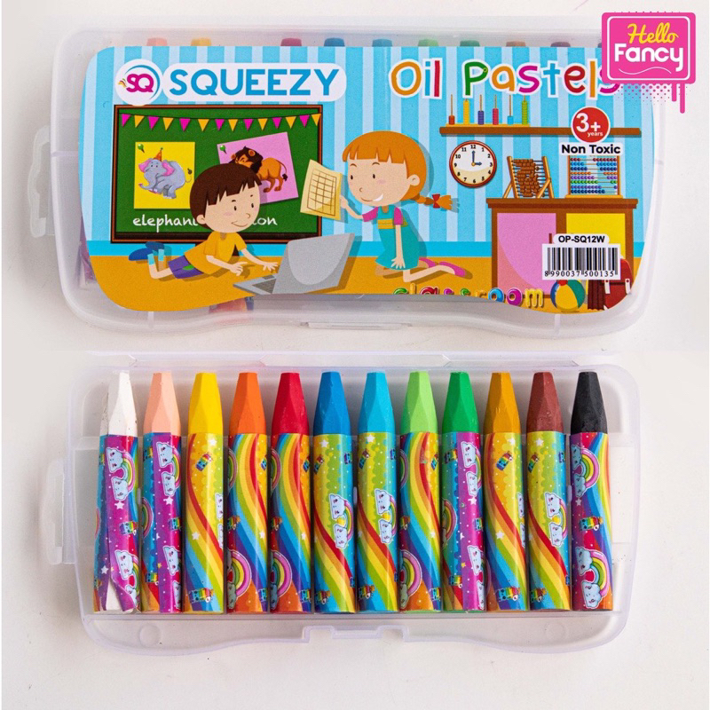 

Crayon Candy Murah 12 Warna / Krayon Squeezy / Oil Pastel CC-0417