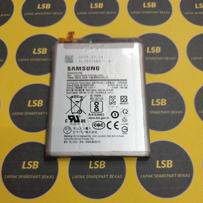 BATTERY BATRE SAMSUNG M21/M30S/M20 /M31 EB-BM207ABY ORIGINAL BEKAS