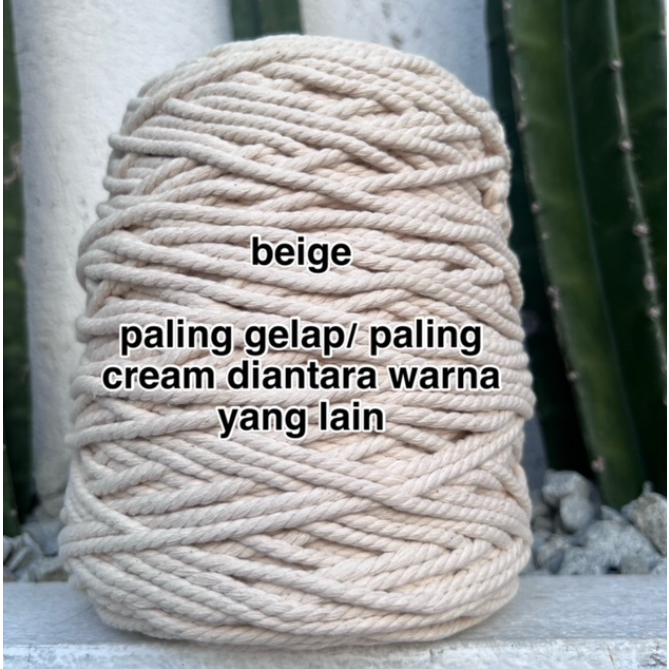 Tali macrame 2mm super katun cotton rope 2mm 1kg