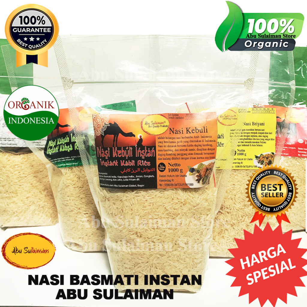 

Beras Basmati & Bumbu Biryani Abu Sulaiman 1 KG Gratis Kismis