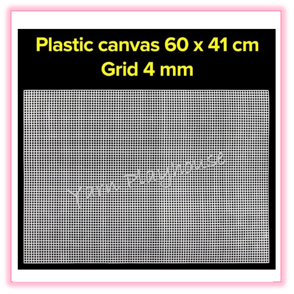 Kanvas plastik lembaran 40x60cm plastic canvas 40x60 cm rajut DIY korea plastic canvas jaring tas ra